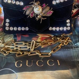 Gucci Velvet Evening Bag- Double Bees & Double G’s!